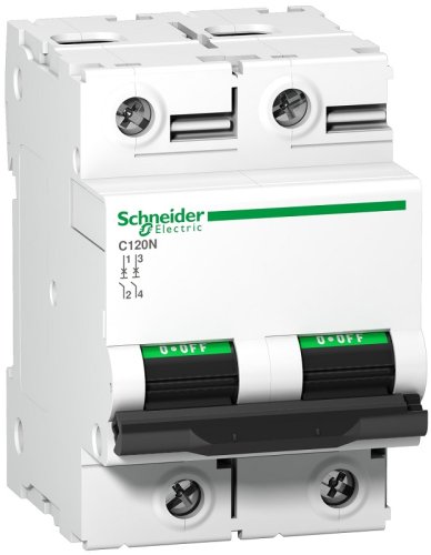 Выключатель автоматический Schneider Electric Acti9 C120N 2п 100А D 10кА картинка